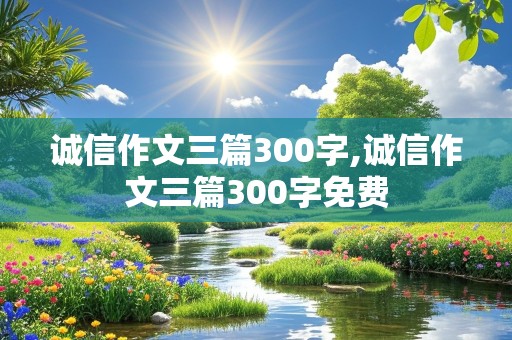 诚信作文三篇300字,诚信作文三篇300字免费