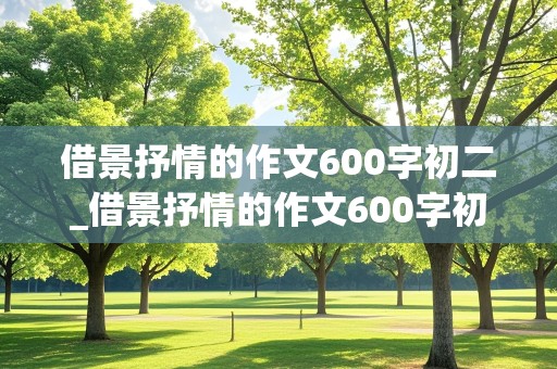 借景抒情的作文600字初二_借景抒情的作文600字初二梅