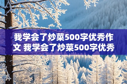 我学会了炒菜500字优秀作文 我学会了炒菜500字优秀作文生动有趣