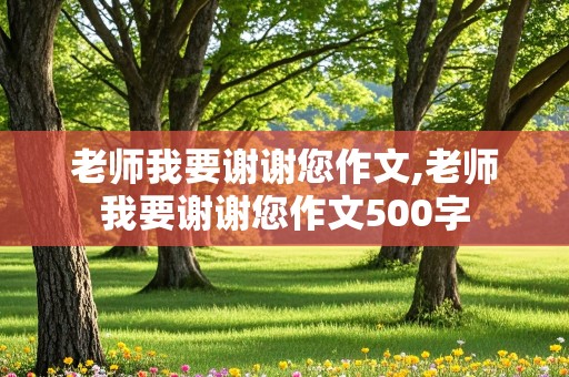 老师我要谢谢您作文,老师我要谢谢您作文500字