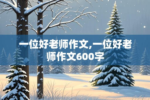 一位好老师作文,一位好老师作文600字