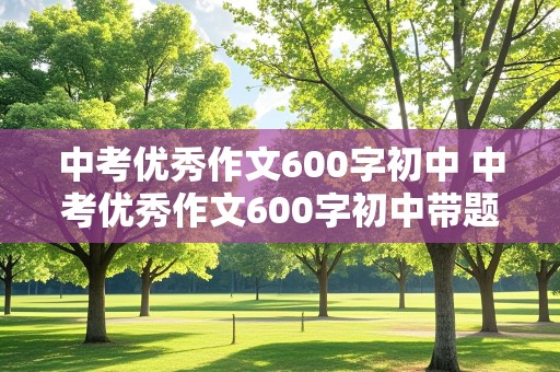 中考优秀作文600字初中 中考优秀作文600字初中带题目