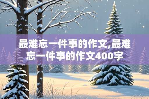 最难忘一件事的作文,最难忘一件事的作文400字