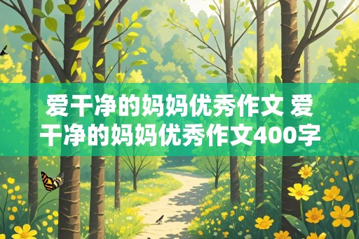 爱干净的妈妈优秀作文 爱干净的妈妈优秀作文400字