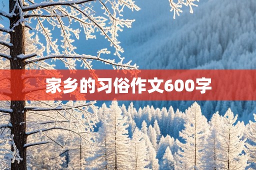 家乡的习俗作文600字