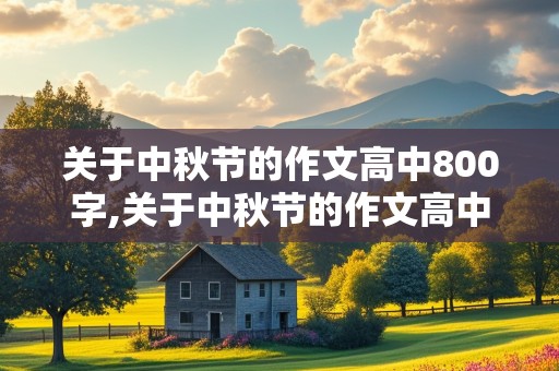 关于中秋节的作文高中800字,关于中秋节的作文高中800字左右