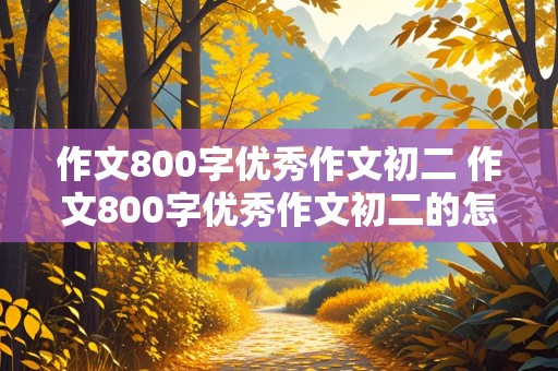 作文800字优秀作文初二 作文800字优秀作文初二的怎么写