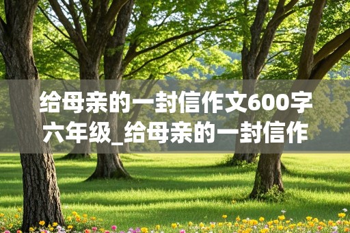 给母亲的一封信作文600字六年级_给母亲的一封信作文600字六年级上册