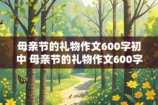 母亲节的礼物作文600字初中 母亲节的礼物作文600字初中生