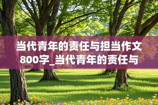 当代青年的责任与担当作文800字_当代青年的责任与担当作文800字议论文