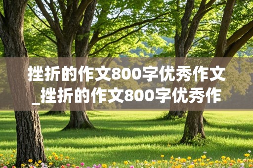 挫折的作文800字优秀作文_挫折的作文800字优秀作文议论文