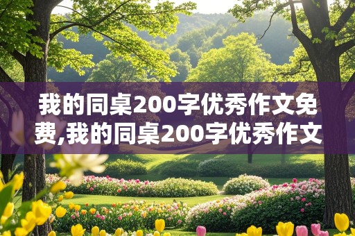 我的同桌200字优秀作文免费,我的同桌200字优秀作文免费阅读