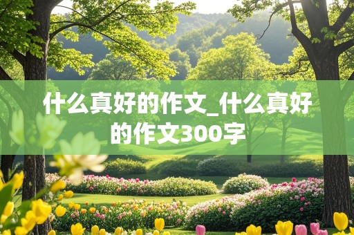 什么真好的作文_什么真好的作文300字