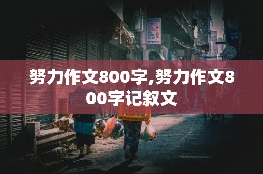 努力作文800字,努力作文800字记叙文