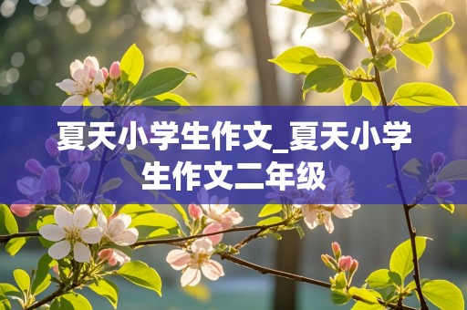 夏天小学生作文_夏天小学生作文二年级