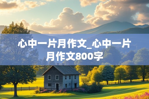 心中一片月作文_心中一片月作文800字