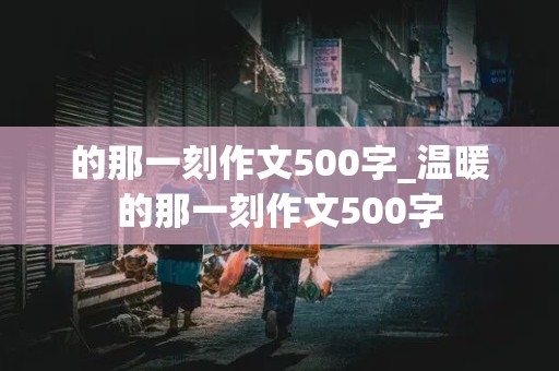 的那一刻作文500字_温暖的那一刻作文500字