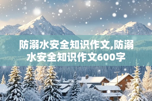 防溺水安全知识作文,防溺水安全知识作文600字