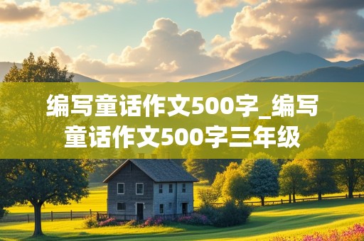 编写童话作文500字_编写童话作文500字三年级