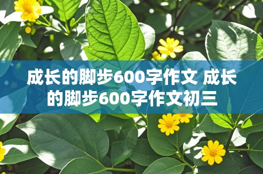 成长的脚步600字作文 成长的脚步600字作文初三