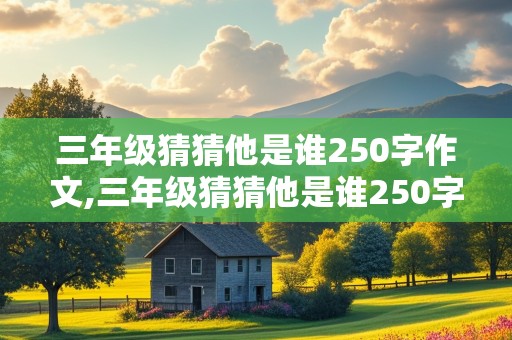 三年级猜猜他是谁250字作文,三年级猜猜他是谁250字作文猜猜她是谁