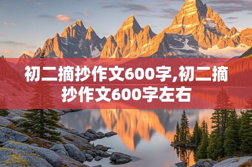 初二摘抄作文600字,初二摘抄作文600字左右