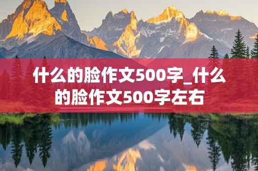 什么的脸作文500字_什么的脸作文500字左右