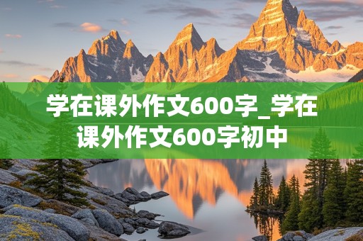 学在课外作文600字_学在课外作文600字初中