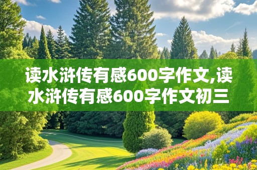 读水浒传有感600字作文,读水浒传有感600字作文初三