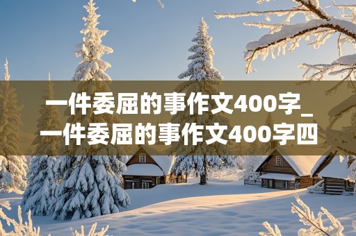 一件委屈的事作文400字_一件委屈的事作文400字四年级