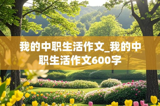 我的中职生活作文_我的中职生活作文600字