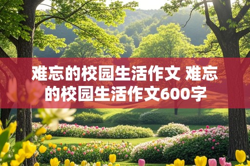 难忘的校园生活作文 难忘的校园生活作文600字