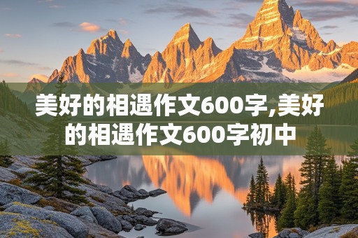 美好的相遇作文600字,美好的相遇作文600字初中