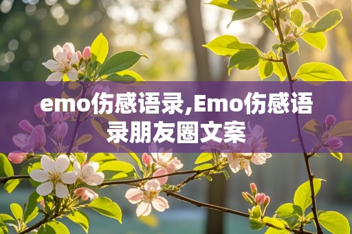 emo伤感语录,Emo伤感语录朋友圈文案