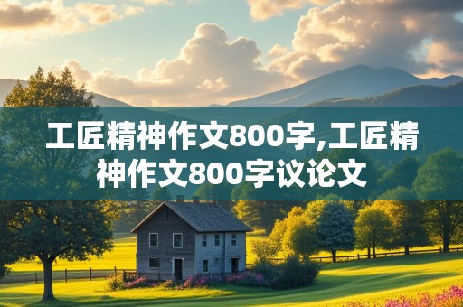 工匠精神作文800字,工匠精神作文800字议论文