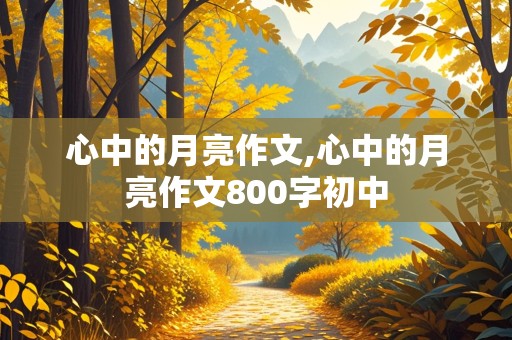 心中的月亮作文,心中的月亮作文800字初中