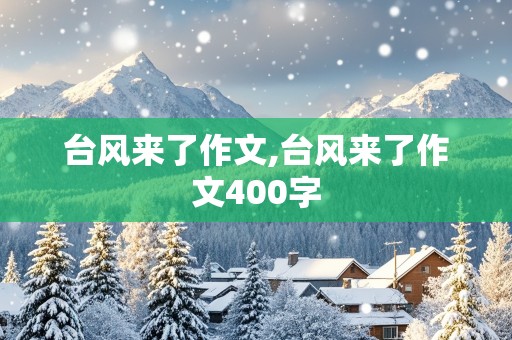 台风来了作文,台风来了作文400字