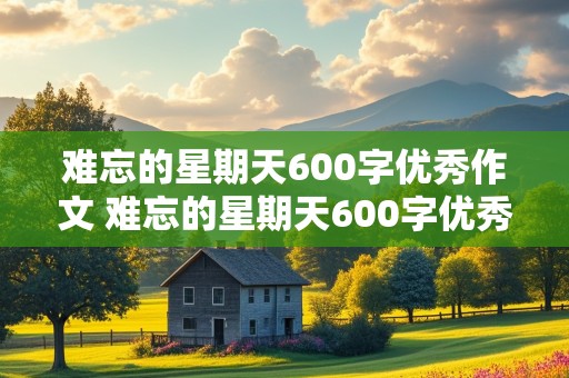 难忘的星期天600字优秀作文 难忘的星期天600字优秀作文初中