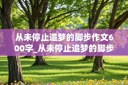 从未停止追梦的脚步作文600字_从未停止追梦的脚步作文600字怎么写