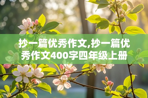 抄一篇优秀作文,抄一篇优秀作文400字四年级上册