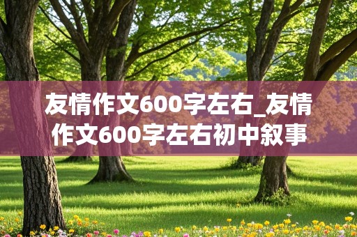 友情作文600字左右_友情作文600字左右初中叙事