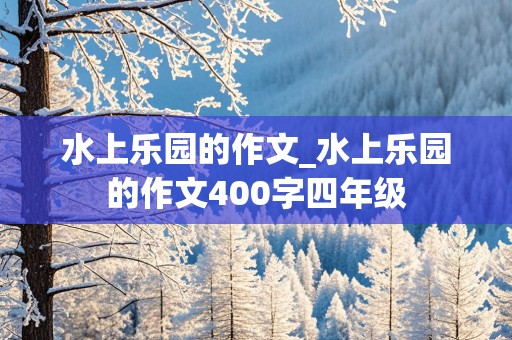 水上乐园的作文_水上乐园的作文400字四年级