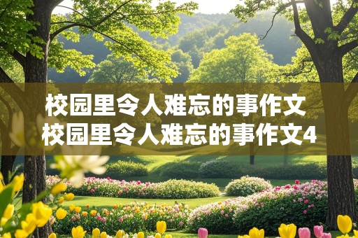 校园里令人难忘的事作文 校园里令人难忘的事作文450字