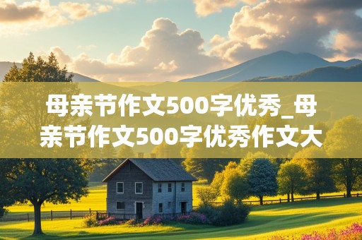 母亲节作文500字优秀_母亲节作文500字优秀作文大全