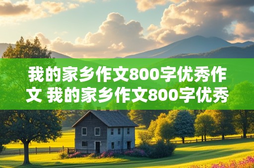 我的家乡作文800字优秀作文 我的家乡作文800字优秀作文免费