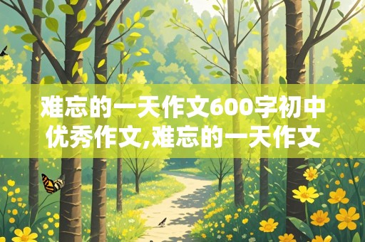 难忘的一天作文600字初中优秀作文,难忘的一天作文600字初中优秀作文怎么写