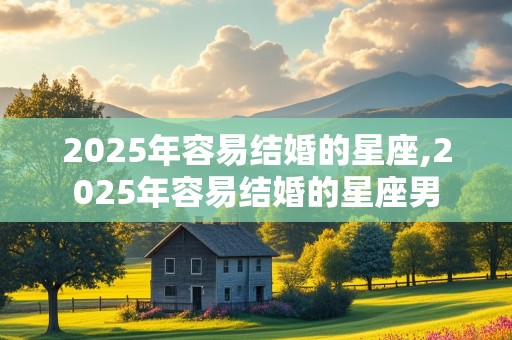 2025年容易结婚的星座,2025年容易结婚的星座男