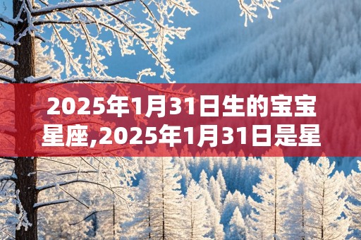 2025年1月31日生的宝宝星座,2025年1月31日是星期几