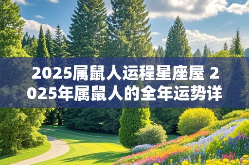 2025属鼠人运程星座屋 2025年属鼠人的全年运势详解