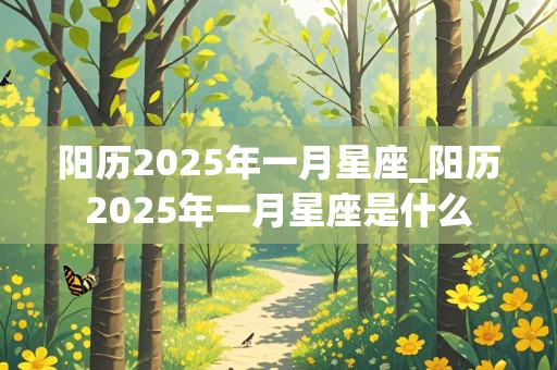 阳历2025年一月星座_阳历2025年一月星座是什么